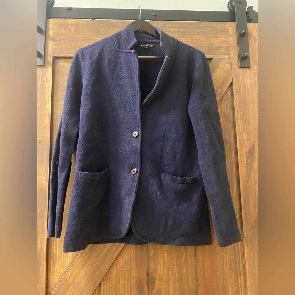 Oversized knitted blazer
